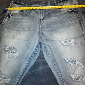 Distressed Capri Jeans Stretchy Shein size 24